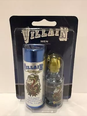 ED HARDY VILLAIN 0.25 Oz 7.5 Ml EDT SPRAY MEN Original Packaging FACTORY SEALED • $10.99