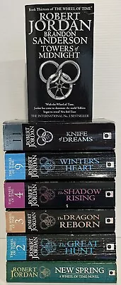 7x The Wheel Of Time PB Books # 2 3 4 9 11 13 New Spring - Robert Jordan Fantasy • $79.90