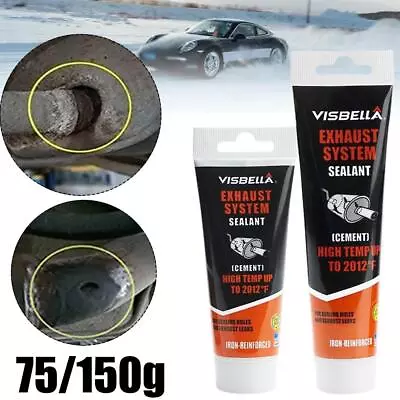 Car Exhaust Pipe Repair Glue Cement Filler High Temperature Silicone Sealant+ • £4.70