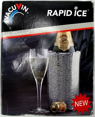 $14.50 • Buy VacuVin The Orig. Rapid Ice Wine Champ. Cooler Chiller Silver Crackle 5min Chill