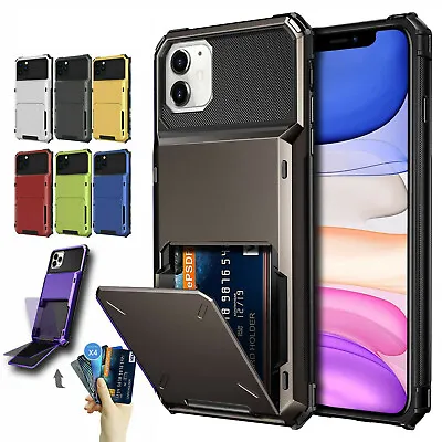 Wallet Case 4 Credit Card ID Holder Cover For IPhone 15 13 14 Pro Max 12 11 XR 8 • $10.28