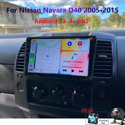 4-64G Android13 For Nissan Navara D40 2005-2015 Carplay Car Stereo Radio GPS CAM • $318.99