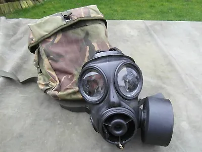 British Avon S10 3 Medium Gas Mask Respirator W/ Filter & DPM Haversack • £139.99