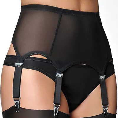 Women's High-waist Garter Belts Panty 6 Straps Suspender Waspie Waists Cincher ~ • £9.79