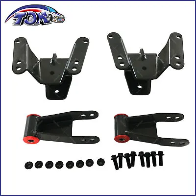 4  Rear Drop Lowering Hanger Shackle Kit For 1973-1987 Chevy GMC C10 2WD Pickup • $77.50