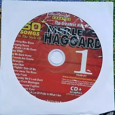 Merle Haggard Country Karaoke Cdg Chartbuster 5049-01 Cd+g New Music • $11.78