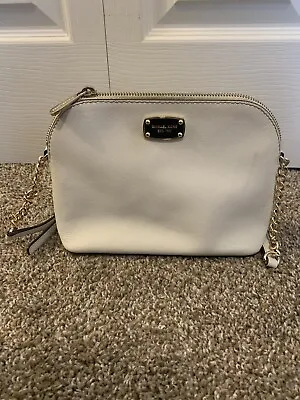 Michael Kors Handbag Crossbody White With Gold Hardware • $20