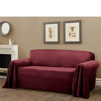 Mason Furniture Plush Throw - Sofa Wine 70  D X 170  W Pet • $64.99