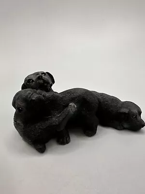 Black Labrador Retriever Puppies Miniature Figurine By Ganz ER41475 1.25  • $14.95