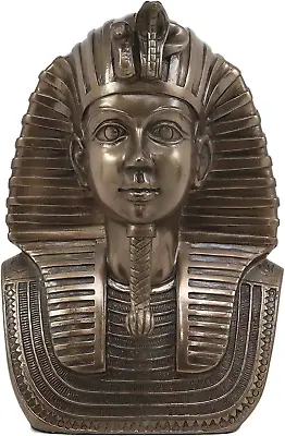 Ebros Model Bronzed Cobra And Vulture Mask Of Pharaoh Egyptian King TUT Bust Sta • $51.99