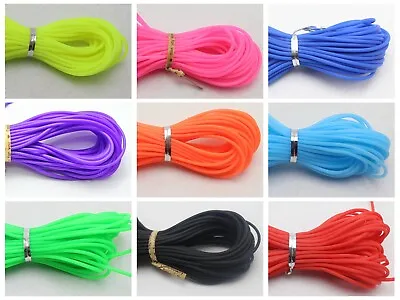 11 Yards 2mm Soft Hollow Rubber Tubing Jewelry Cord Cover Memory Wire Craft DIY • £2.80