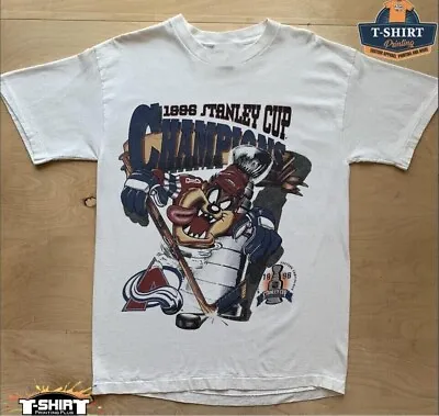 Vintage Nhl Colorado Avalanche Looney Tunes Stanley Cup Unisex T-shirt S-3xl • $16.59