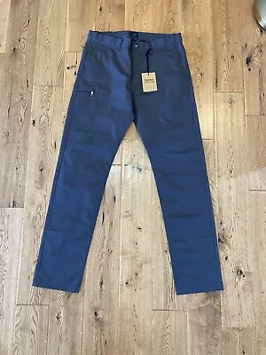 J Crew 484 Men’s 32X32 Slim Fit Performance Tech Pants Blue Stretch Zip Pocket • $29.99