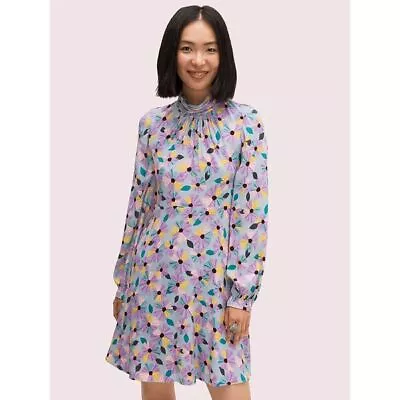 Kate Spade BNWT Floral Smocked Long Sleeve Dress Women's Size US 0 AU 6 RRP $559 • $157.50