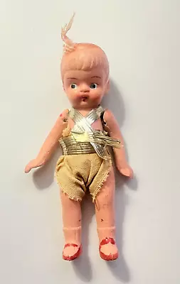 Vintage Bisque Baby Doll ~ 4.5  Tall ~ String Jointed ~ Made In Japan • $14.95