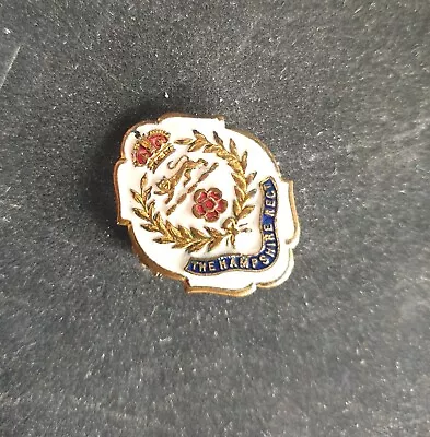 WW1 British Hampshire Regiment Coloured Enamel Sweetheart Brooch 1914-1918 • $94.72