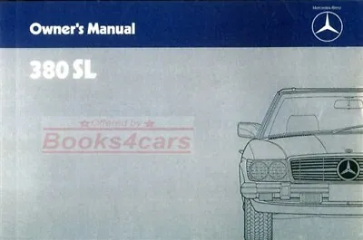 380sl Mercedes Owners Manual Owner's Guide Book 1982 1985 1984 1983 • $54.95