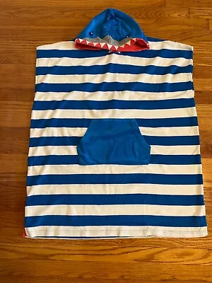 Mini Boden Boy Shark Towelling Poncho Swim Towel Size 10-12 Y • $35