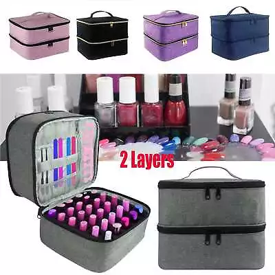 Nail Polish Carrying Case Bag Soft Dividers For Essential Oil Nail Varnish • £13.45