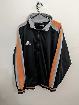 $30 • Buy Vintage Adidas Jacket Mens Small Black Polyester Tracksuit Top Full Zip Adults