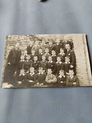 Postcard Edwardian Social History Teachers And Schoolboys 1906 RP Original  • £2.99