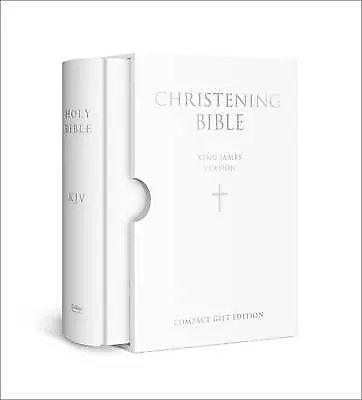 HOLY BIBLE: King James Version (KJV) White Compact Christening Edition By... • £13.93