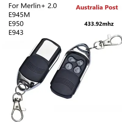 For Merlin+ 2.0 E945M E950 E943 Garage Gate Door Remote Control 433.92mhz • $18.45