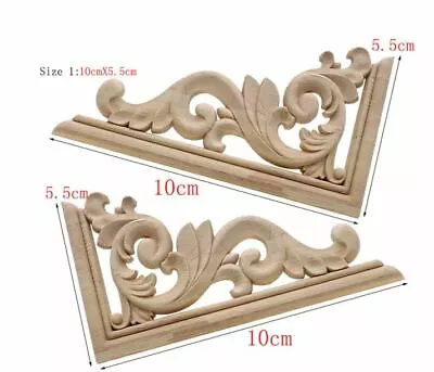 $42.95 • Buy 10x Shabby Chic Corner Furniture Moulding Applique Carving Onlay Wooden Cabinet