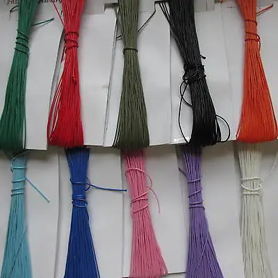 23m 1mm Waxed Cords/Strings 12 Colours Jewellery Friendship Bracelets  • £2.99