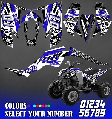 $166 • Buy Yamaha Raptor 350 Graphics Kit 2004 2006 2009 To 2014 Decals Stickers Atv Utv