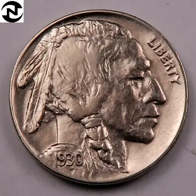 1930-S Buffalo Nickel ~ Borderline Uncirculated (AU++) ~ Better Date! ~ 1 Coin • $34.98