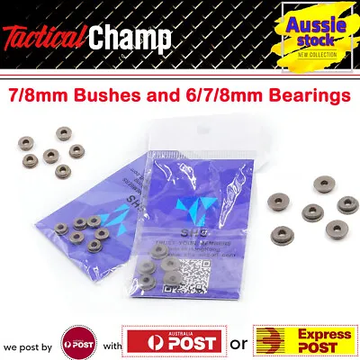 Upgrade 6pcs 6mm 7mm 8mm SHS Bushes Bearings V2.0 Gearbox Gen8 CYMA Gel Blaster • $12.95