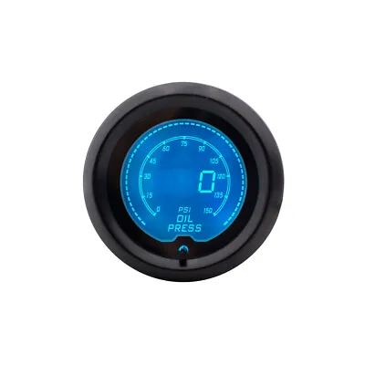 2  52mm Universal Car LCD 7 Color Oil Press Pressure Gauge Meter Psi With Sensor • $28.24