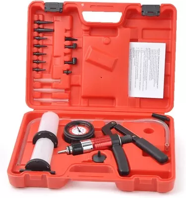 $39.99 • Buy Hand Held Vacuum Pump Pressure Tester Kit For Testing Boost Pressure 22 Piece