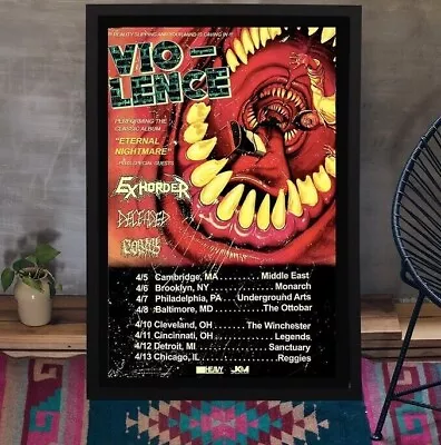 Vio-Lence April 2024 Tour Poster Unframed Home Decor Wall Art Gift • $29.39