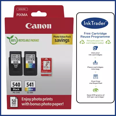 Genuine Canon 540 & 541 Ink Cartridge Value Pack • £39.95