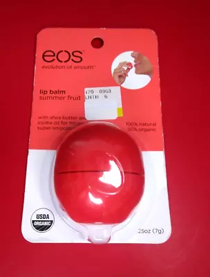 NEW~EOS Lip Balm~Summer Fruit~Organic~Shea Butter~0.25 Oz 7g • $10.99