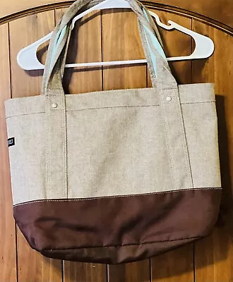 Everest 1002TB-TAN-DBRN Stylish Tablet Tote Bag - Tan-Dark Brown • $25.99