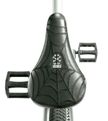 Bone Deth Spider Web Pivotal Mid Bmx Bike Seat Rant Shadow Subrosa Fit Black New • $35.99