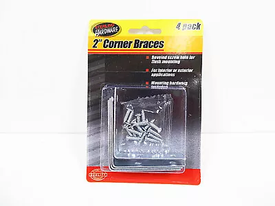 Corner Shelf Brackets Braces 4 Piece Bracket Brace Set Light Duty Cupboard 1 Pc. • $6.99