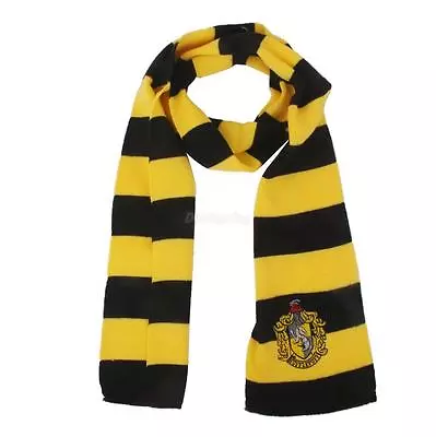 Harry Potter Vouge Hufflepuff House Cosplay Knit Costume Scarf Wrap • $7.99