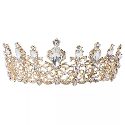  Baroque Crown Wedding Tiaras Pageant Crowns Women Hair Accessories • £14.99