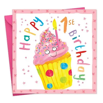 1st Birthday Card For Girl - First Birthday Card Girl - 1 Year Old Birthday Card • £3.99