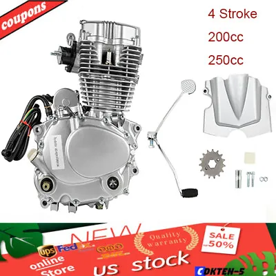 4-Stroke 200cc-250cc ATV Dirt Bike Engine CG250 Manual 5-Speed Transmission New • $341.05