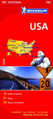 £6.33 • Buy USA - Michelin National Map 761 By Michelin 9782067173323 NEW Book