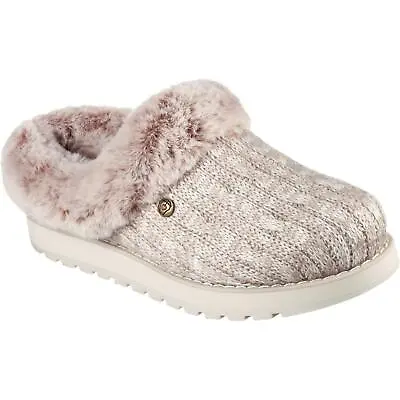 £32 • Buy Skechers Keepsakes Ice Angel Light Brown Ladies Fur Lined Slip-on Mule Slippers