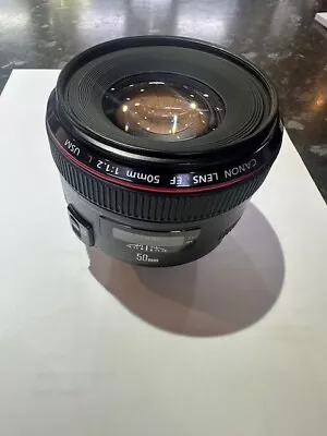 CANON EF 50mm 1:1.2 L USM LENS EF 50mm F/1.2L LENS 72mm Mint N.Day Delivery • £579.95