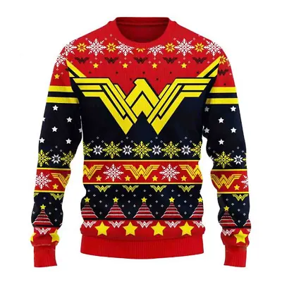 Wonder Woman Logo Merry Xmas Knitted Sweater. • $41.99