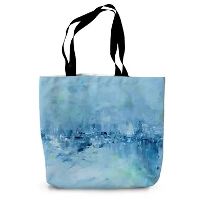 Canvas Tote Bag Blue Abstract Art - 4 Day Turnaround** • £25