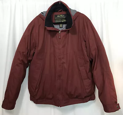 VTG Eddie Bauer Premium Quality Goose Down Parka Coat Hooded Mens XL Burgandy • $40